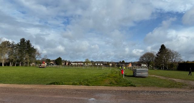 Picture showing the heras fencing is being removed